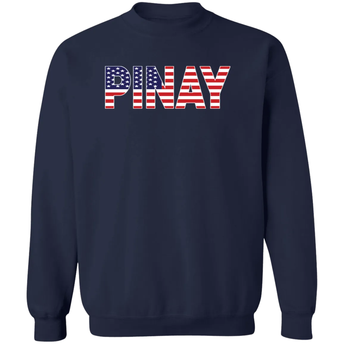 Pinay with US Flag Embedded Unisex Crewneck Pullover Sweatshirt