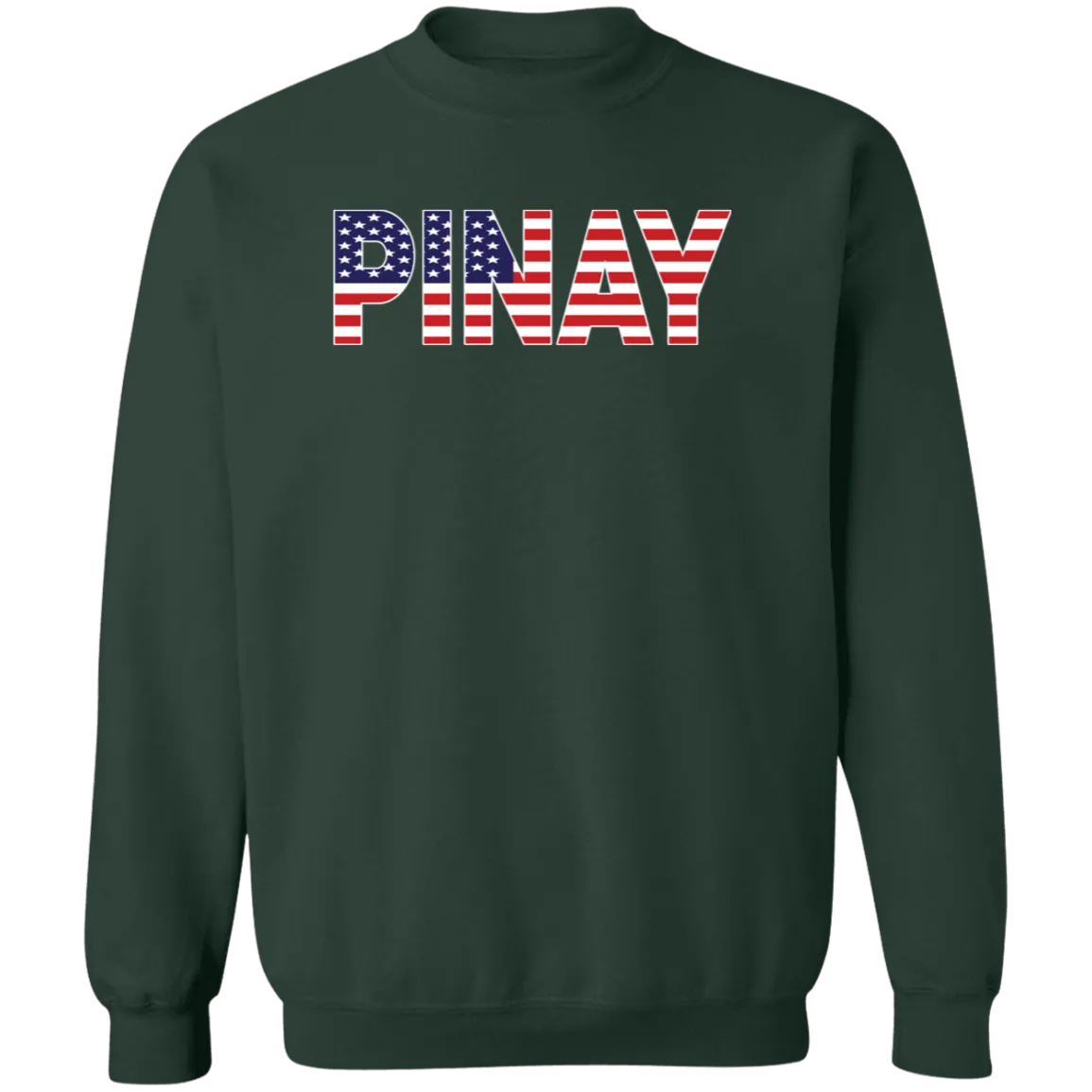 Pinay with US Flag Embedded Unisex Crewneck Pullover Sweatshirt