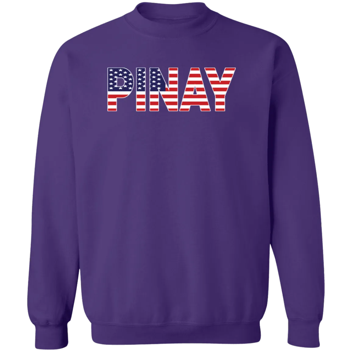 Pinay with US Flag Embedded Unisex Crewneck Pullover Sweatshirt