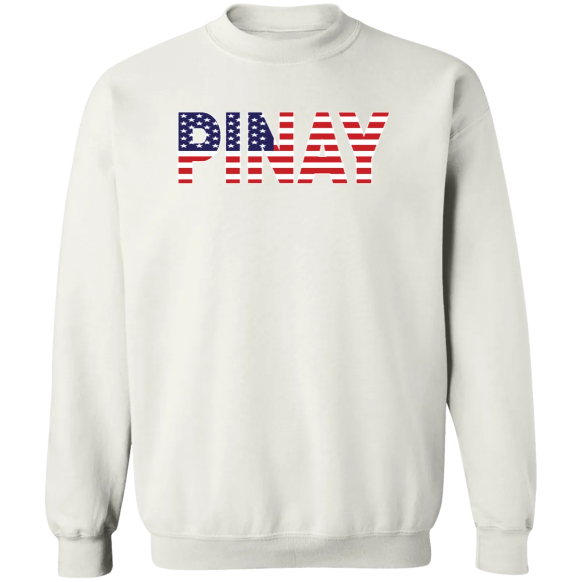 Pinay with US Flag Embedded Unisex Crewneck Pullover Sweatshirt