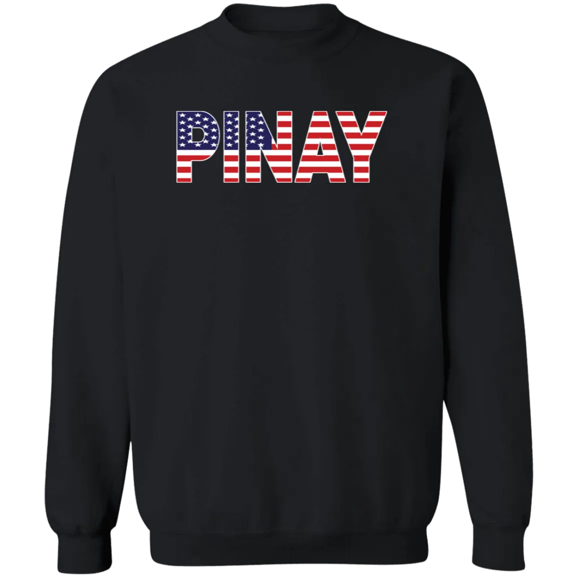 Pinay with US Flag Embedded Unisex Crewneck Pullover Sweatshirt