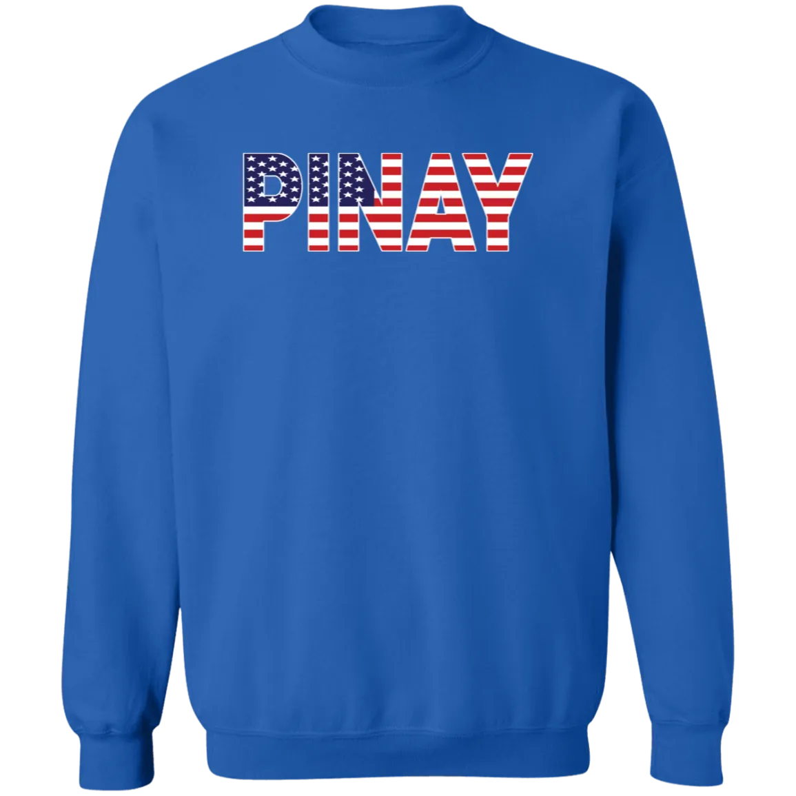 Pinay with US Flag Embedded Unisex Crewneck Pullover Sweatshirt