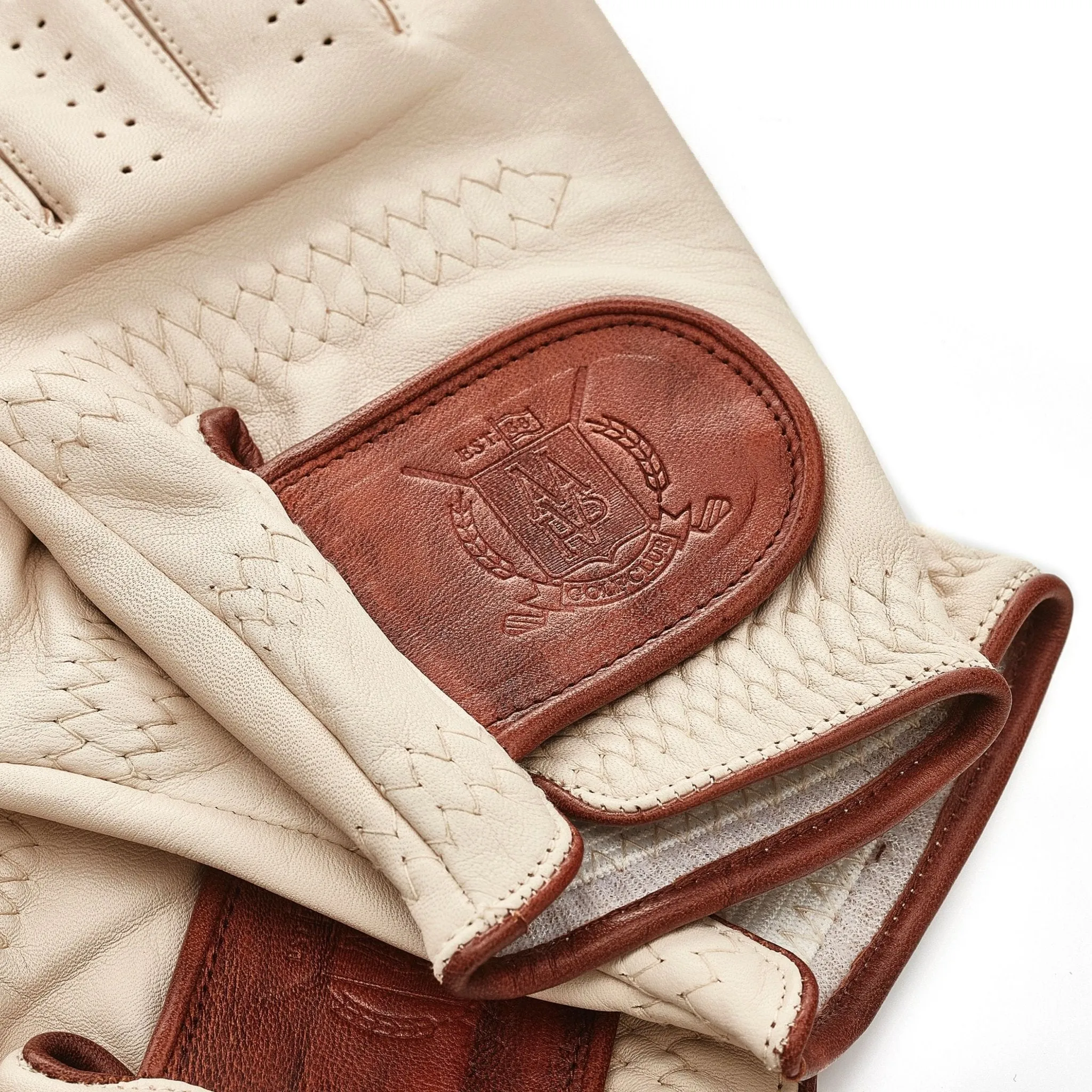PRO Cream Cabretta Leather Golf Gloves (2 Pack)