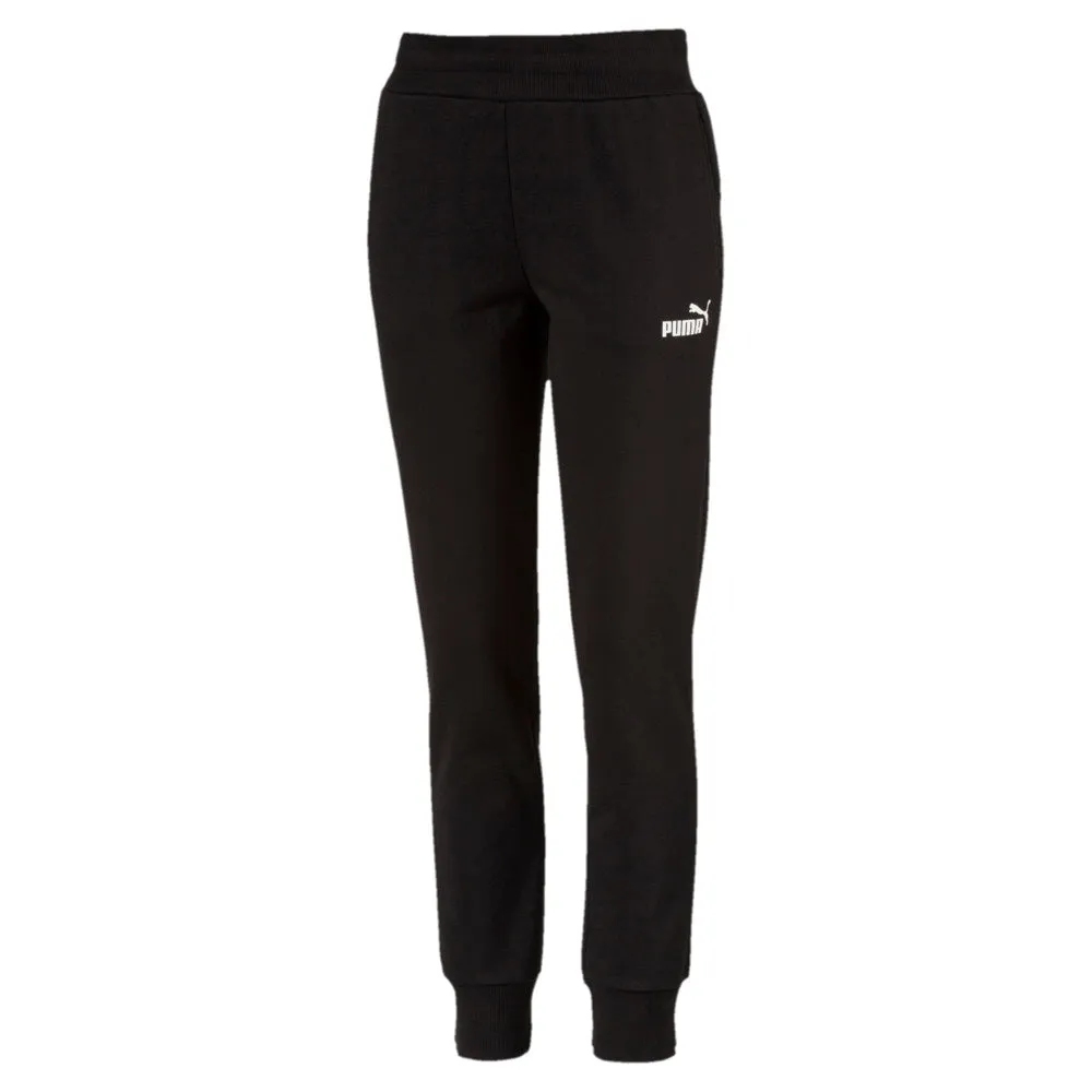 Puma Womens Essentials Fleece Pants - Black and Grey