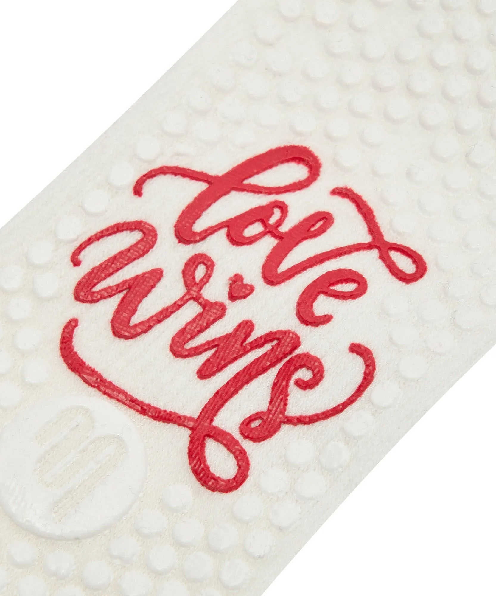 Quarter Crew Non Slip Grip Socks - Rainbow Ivory