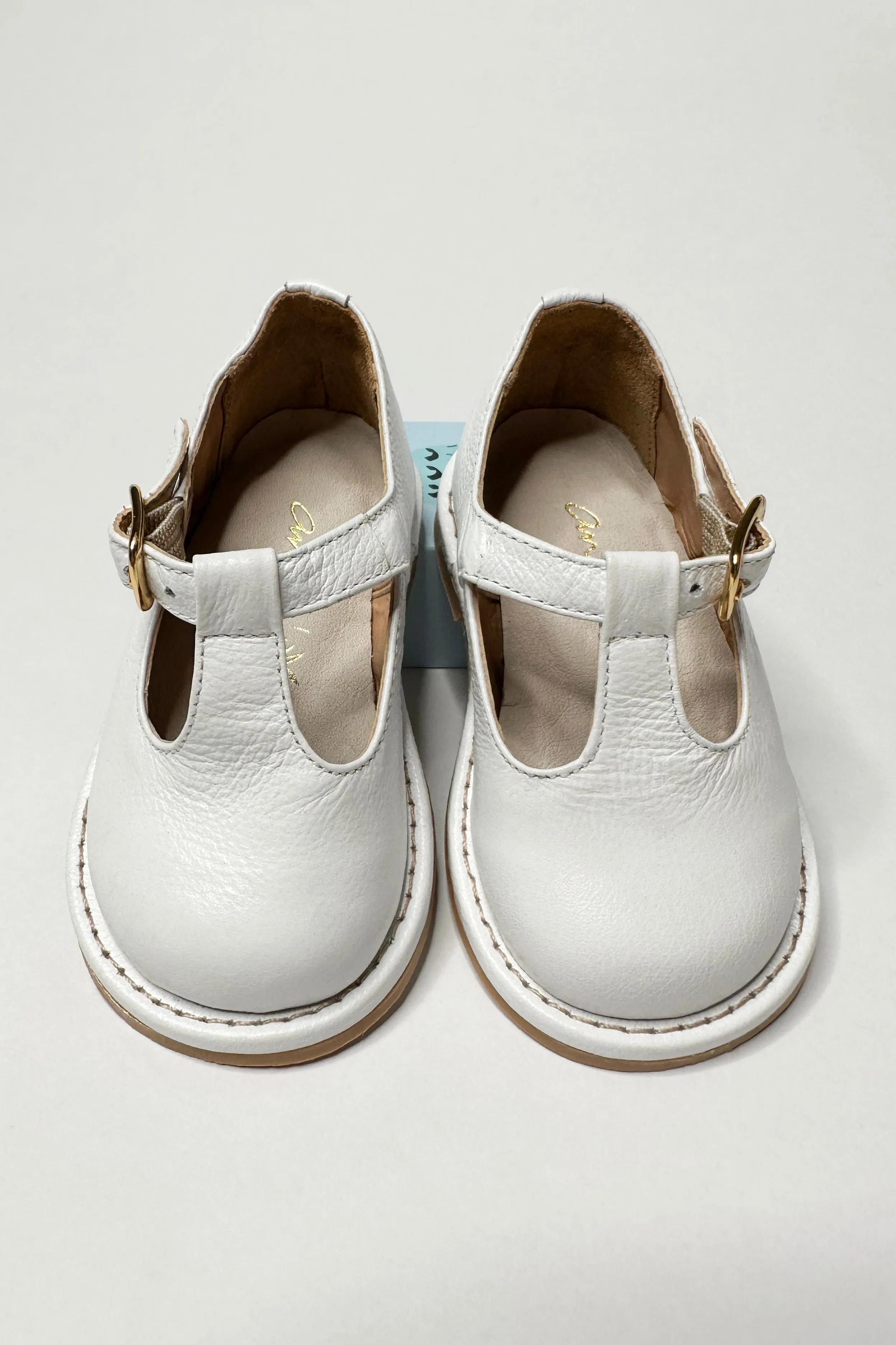 "George" White Leather Shoes