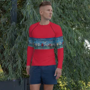 "Spinnaker Party - Red" Men's Rash Guard/Long Sleeve Top