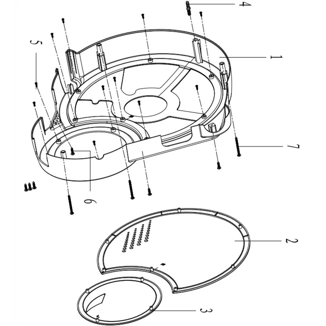 Right Cover and Screw FRO 120