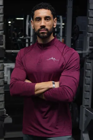 RockyGains Athletic 1/4 Zip - Maroon