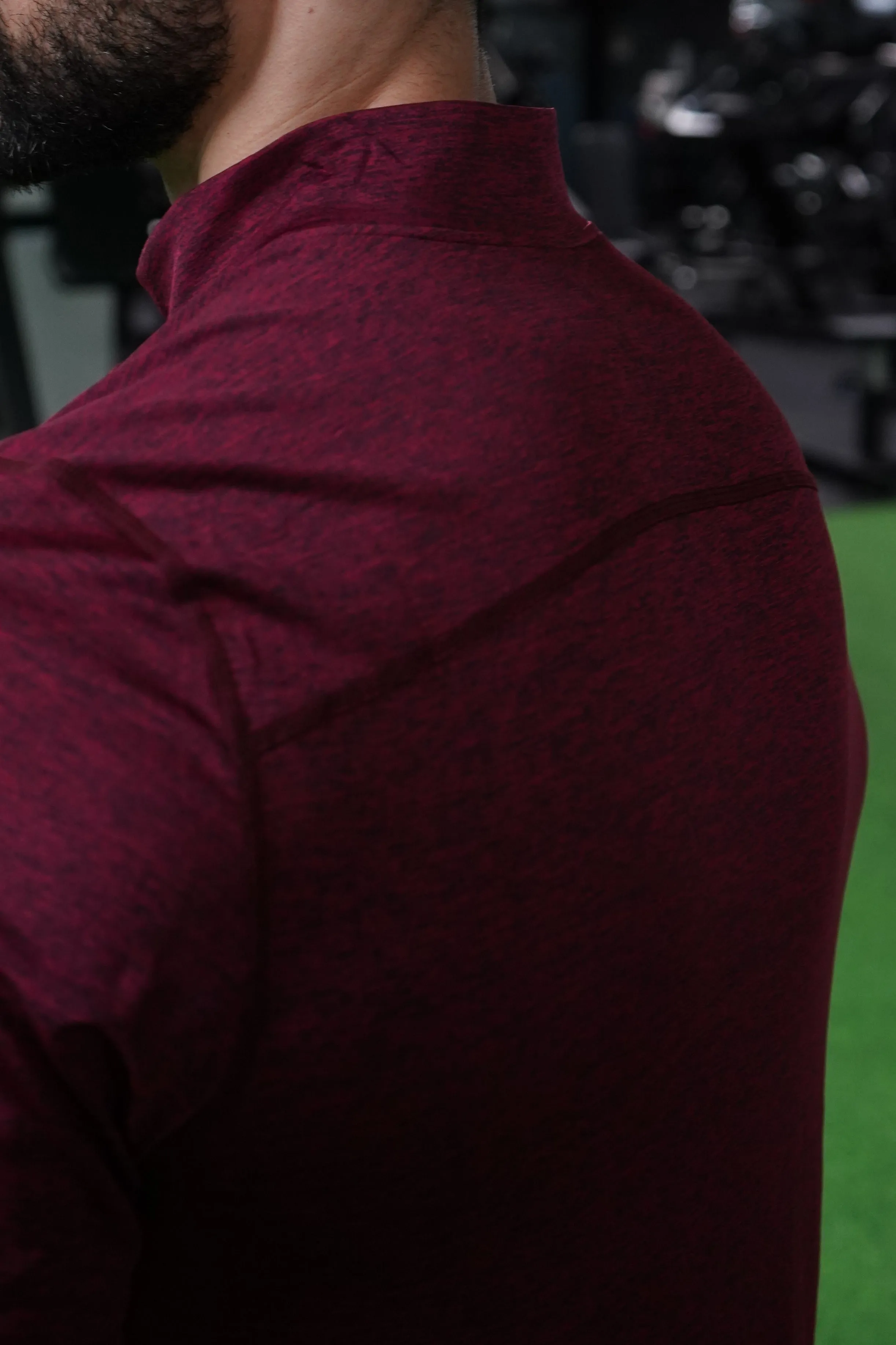 RockyGains Athletic 1/4 Zip - Maroon