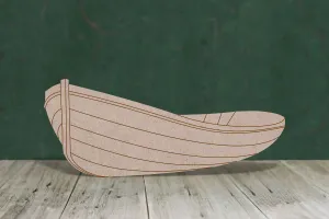 Rowing boat 1 with etched detail - wooden craft blank - 3mm MDF