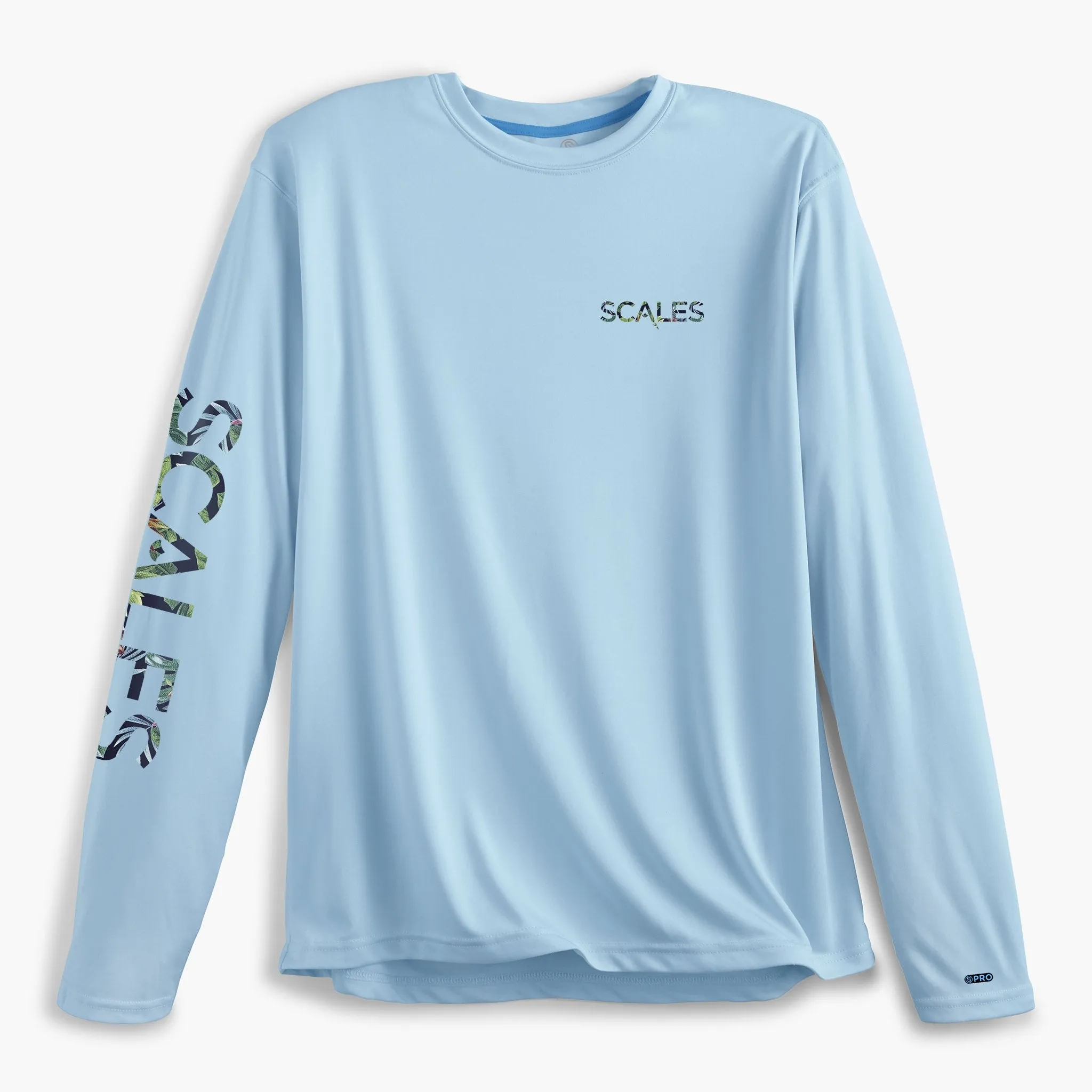 Scales Gear Pro Performance Tropical Sail Crew Light Blue Shirt