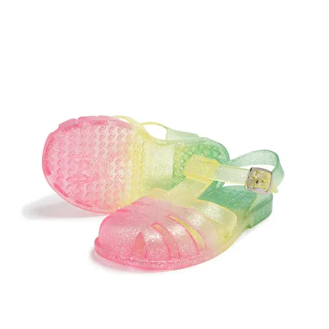 Shooshoos Jelly Sandal Right Above (Rainbow Sparkle)