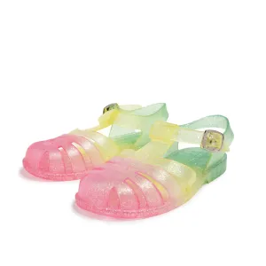 Shooshoos Jelly Sandal Right Above (Rainbow Sparkle)