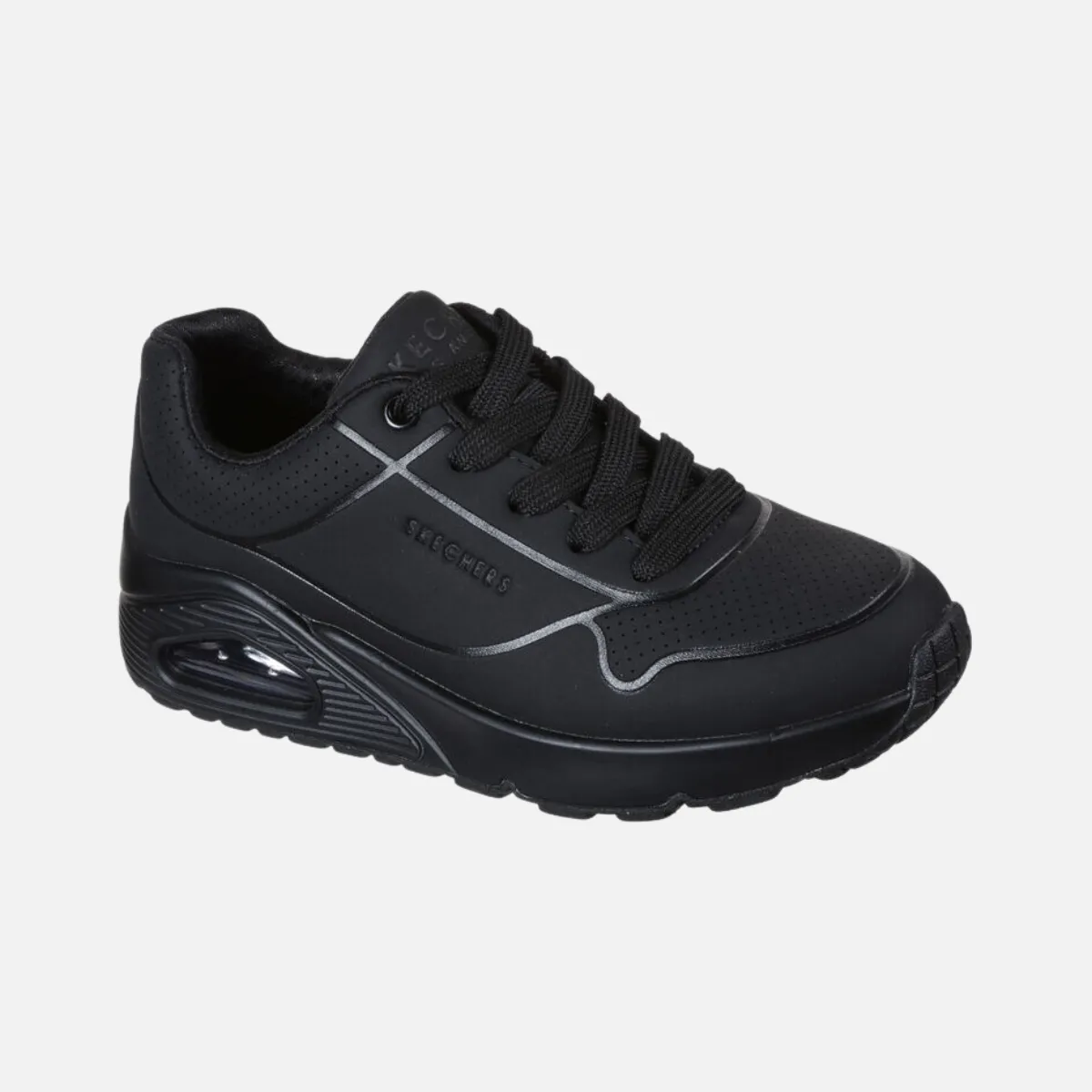 Skechers Uno-Stand On Air Kids Shoes (8-12 Year) -Black