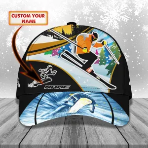 Skiing - Personalized Name Cap -Loop- Hd98 85