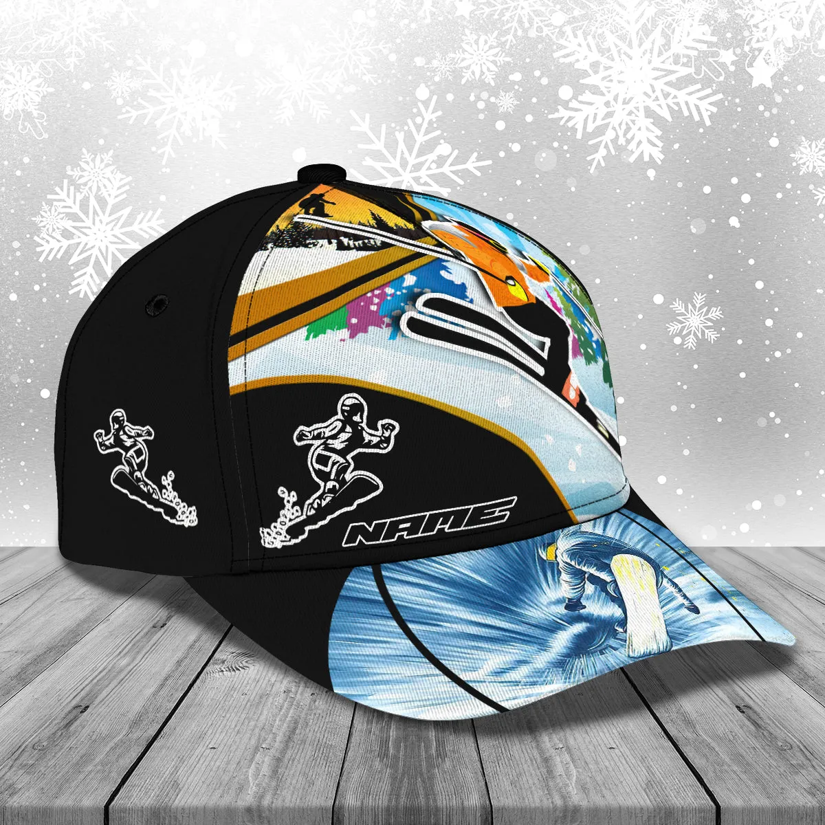 Skiing - Personalized Name Cap -Loop- Hd98 85