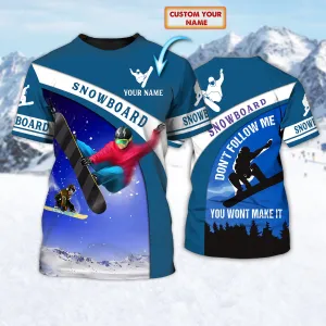 Snowboarding - Personalized Name 3D Tshirt - Hadn