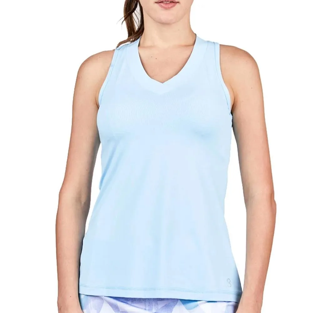 Sofibella Women's UV Colors Athletic Racerback Tank - Cloud