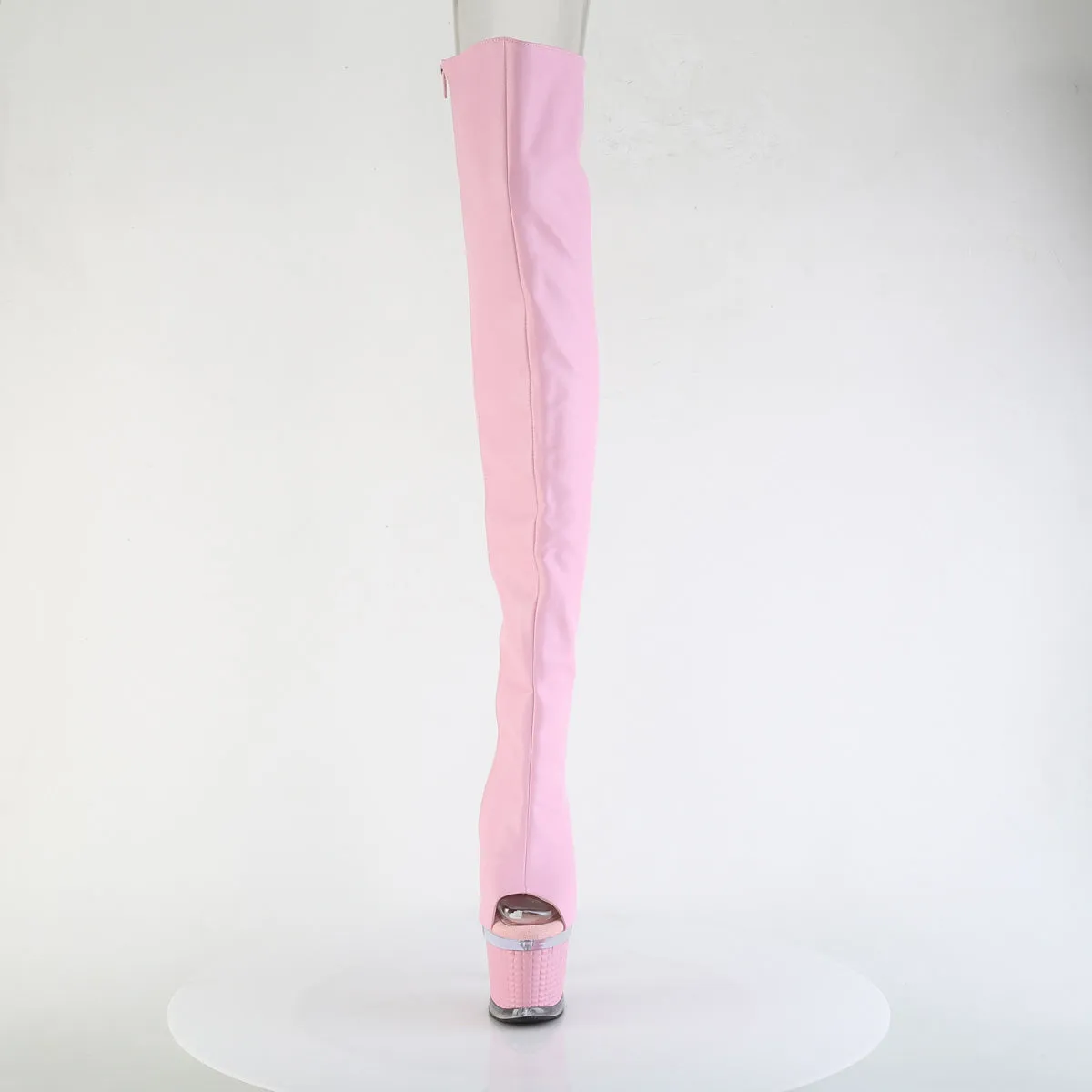 SPECTATOR-3030  Baby Pink Faux Leather/Clear-Baby Pink Ma