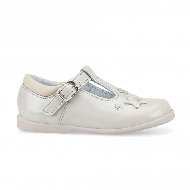 Start Rite Star Gaze Grey Patent T-Bar Buckle Shoe