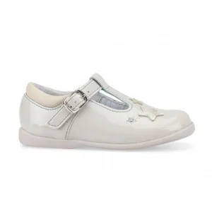 Start Rite Star Gaze Grey Patent T-Bar Buckle Shoe