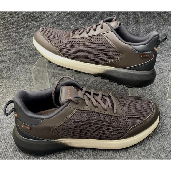 Stroll Golf Shoe Men's Size 8.5 Spikeless Performance Knit Black Espresso