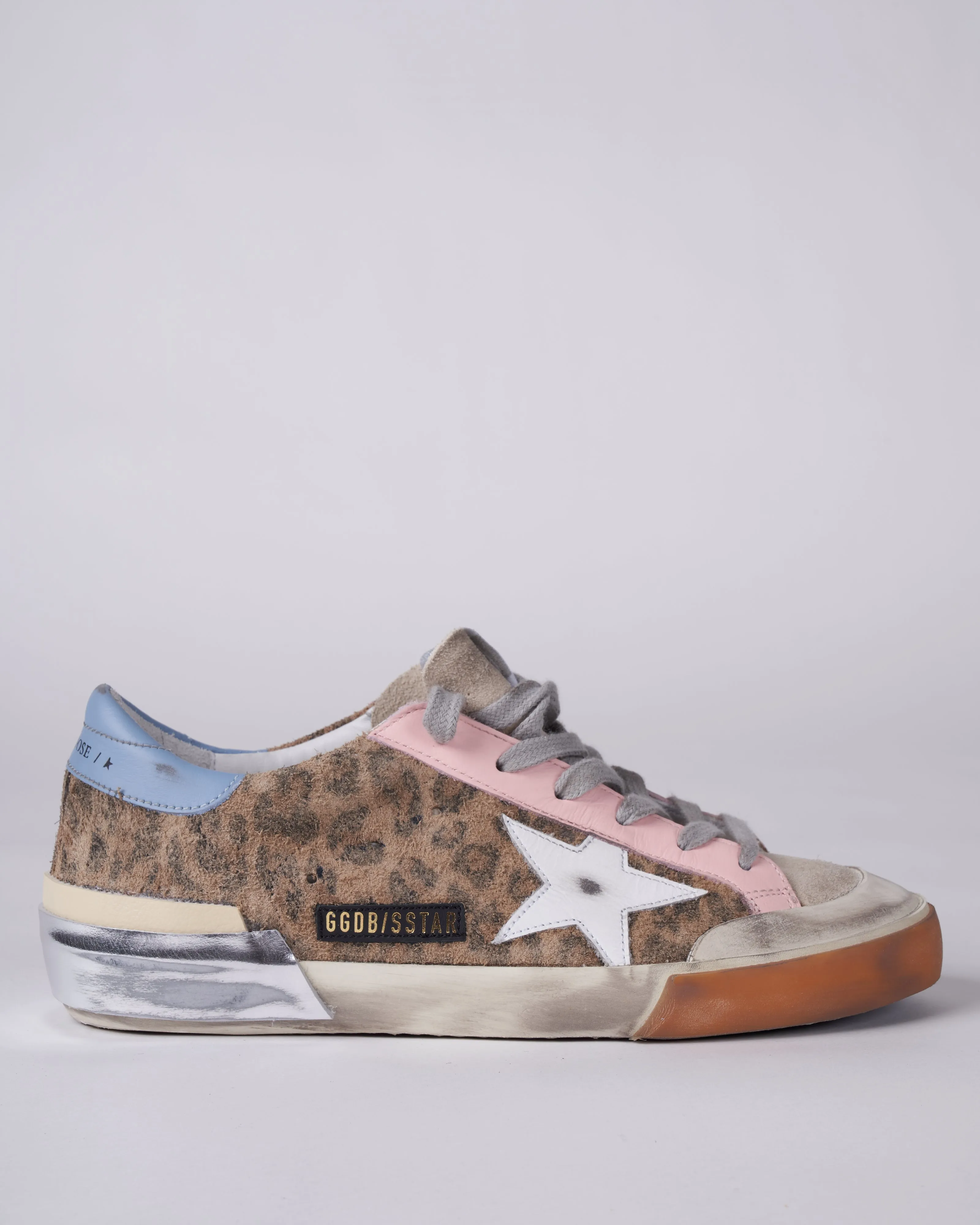 super-star sneaker - leopard print suede