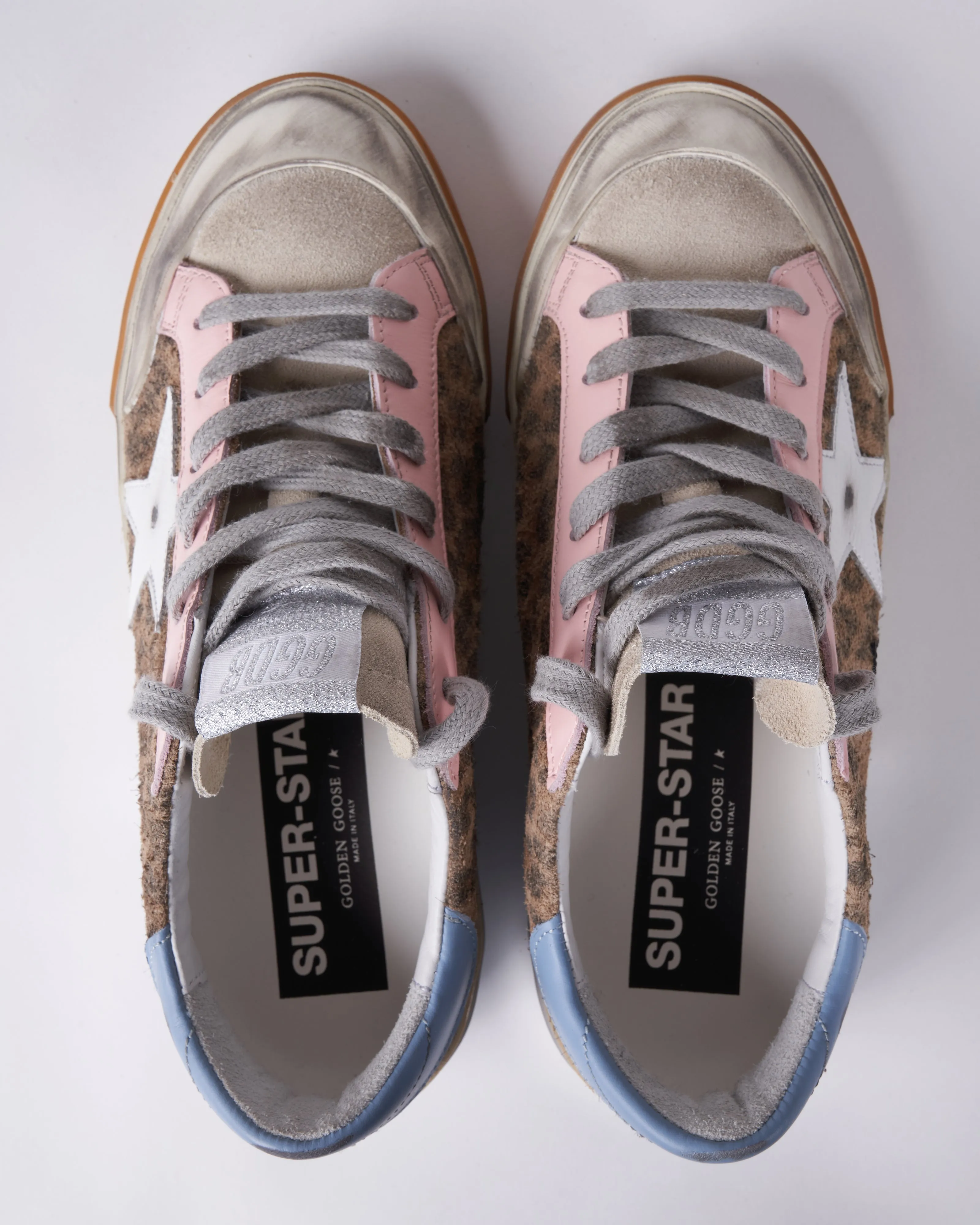 super-star sneaker - leopard print suede