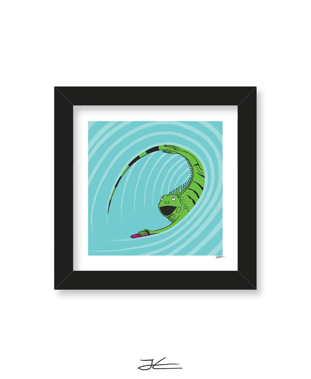 Surfing Iguana - Print/ Framed Print