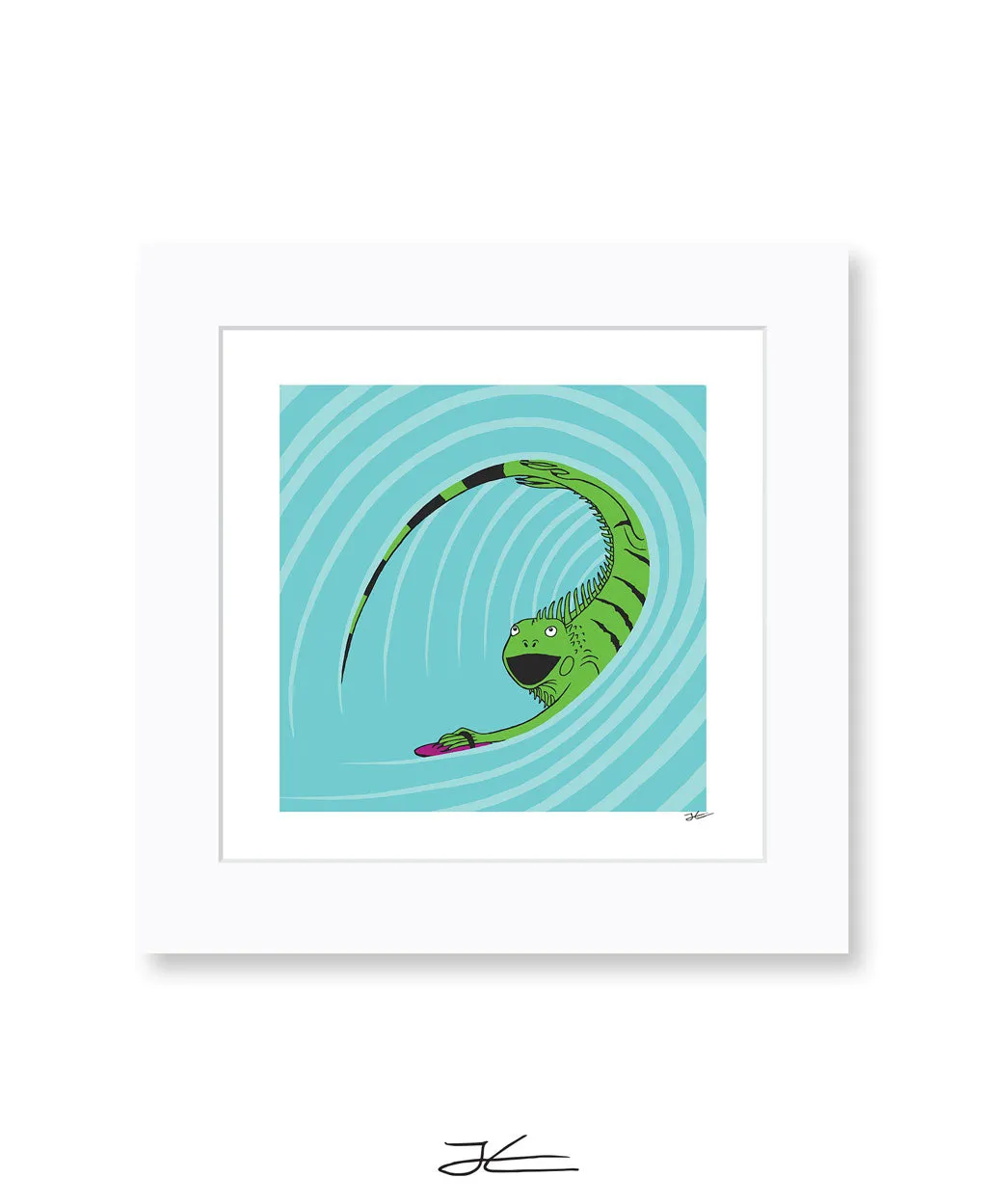 Surfing Iguana - Print/ Framed Print