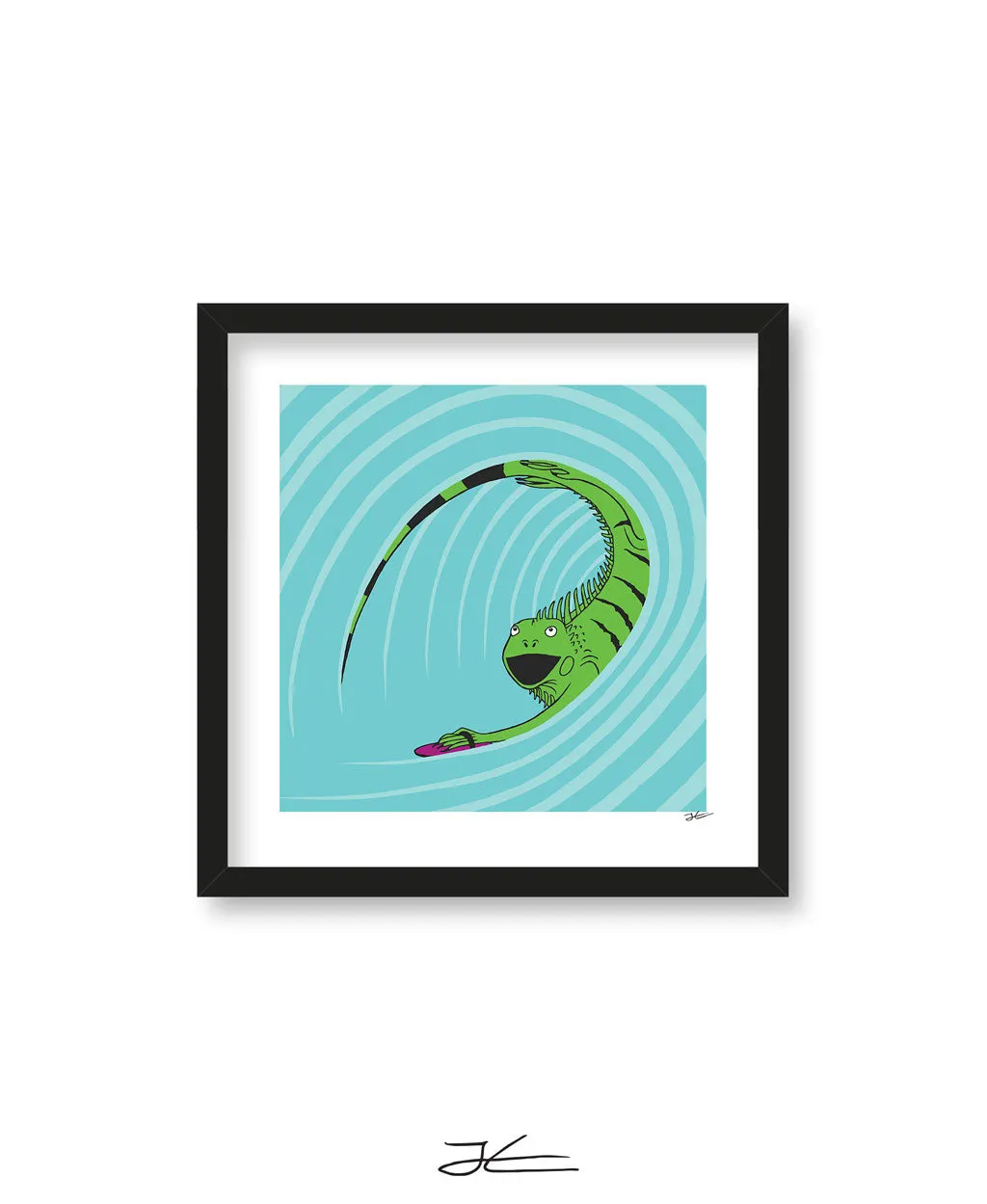 Surfing Iguana - Print/ Framed Print