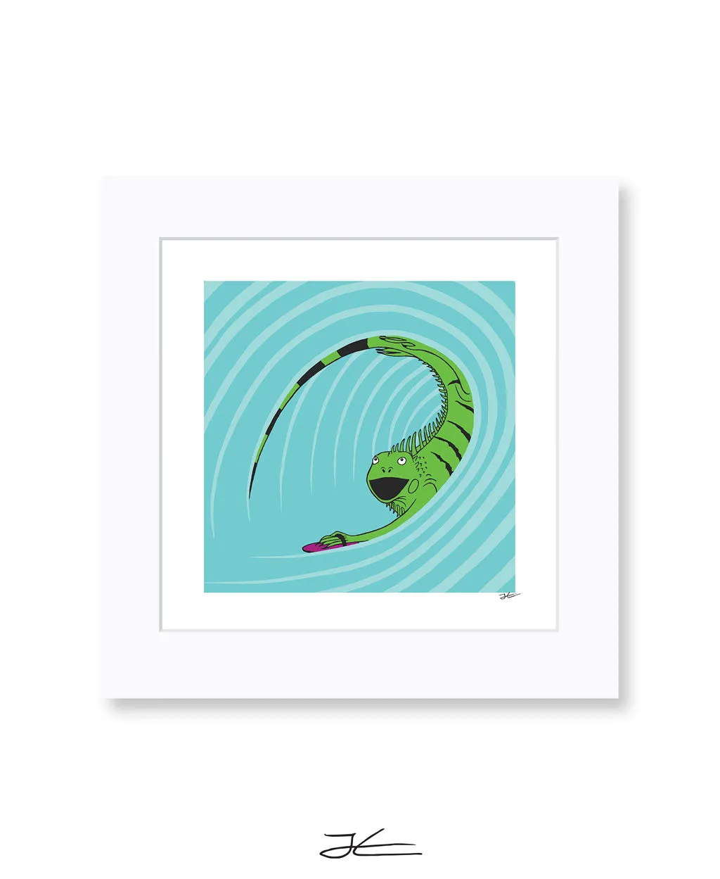 Surfing Iguana - Print/ Framed Print