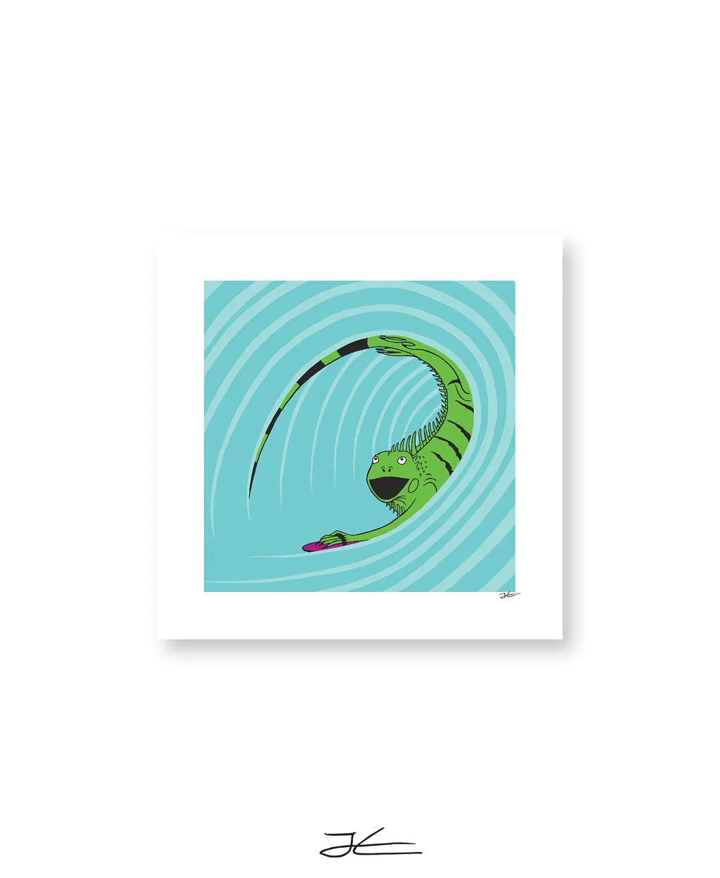 Surfing Iguana - Print/ Framed Print