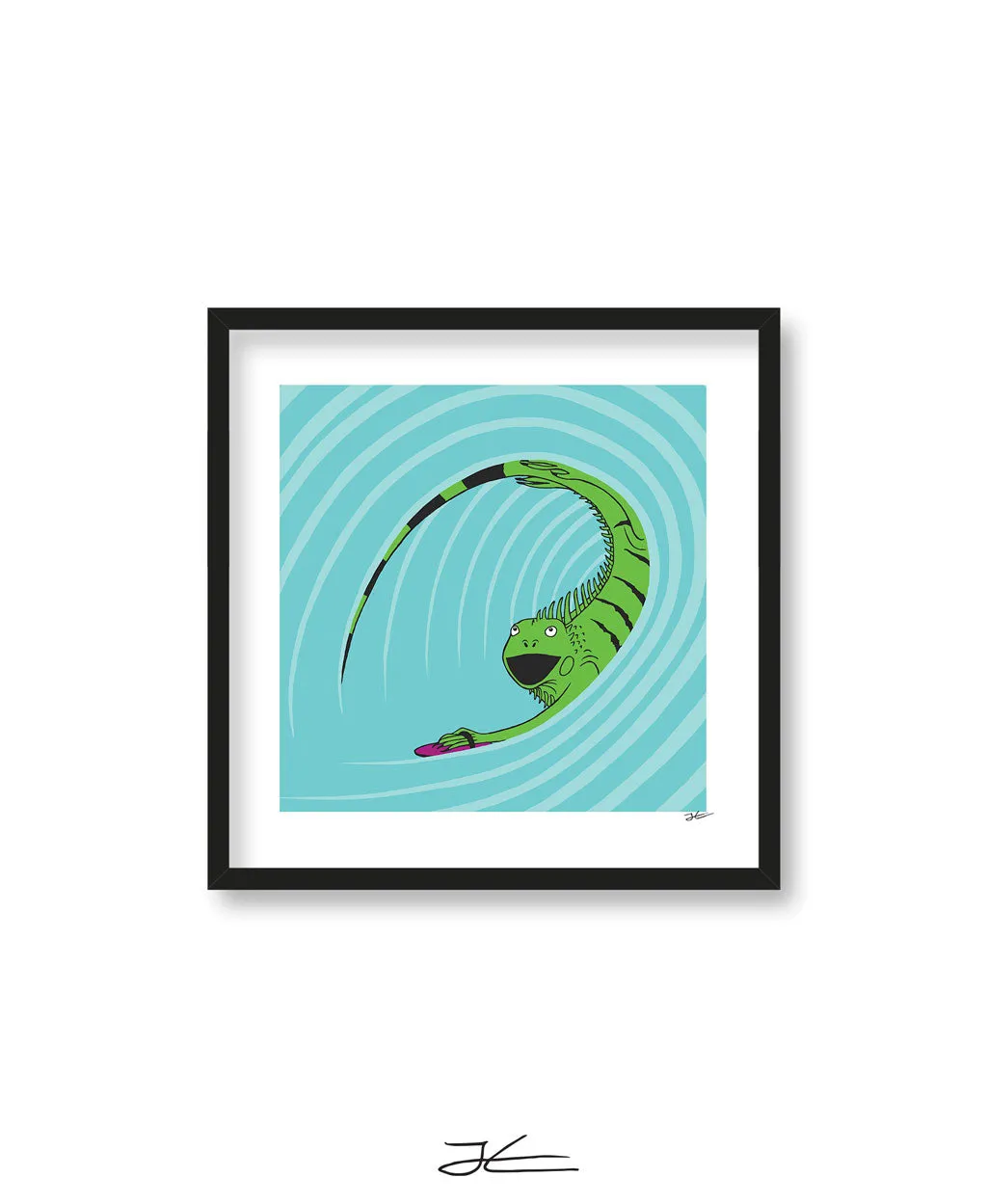 Surfing Iguana - Print/ Framed Print