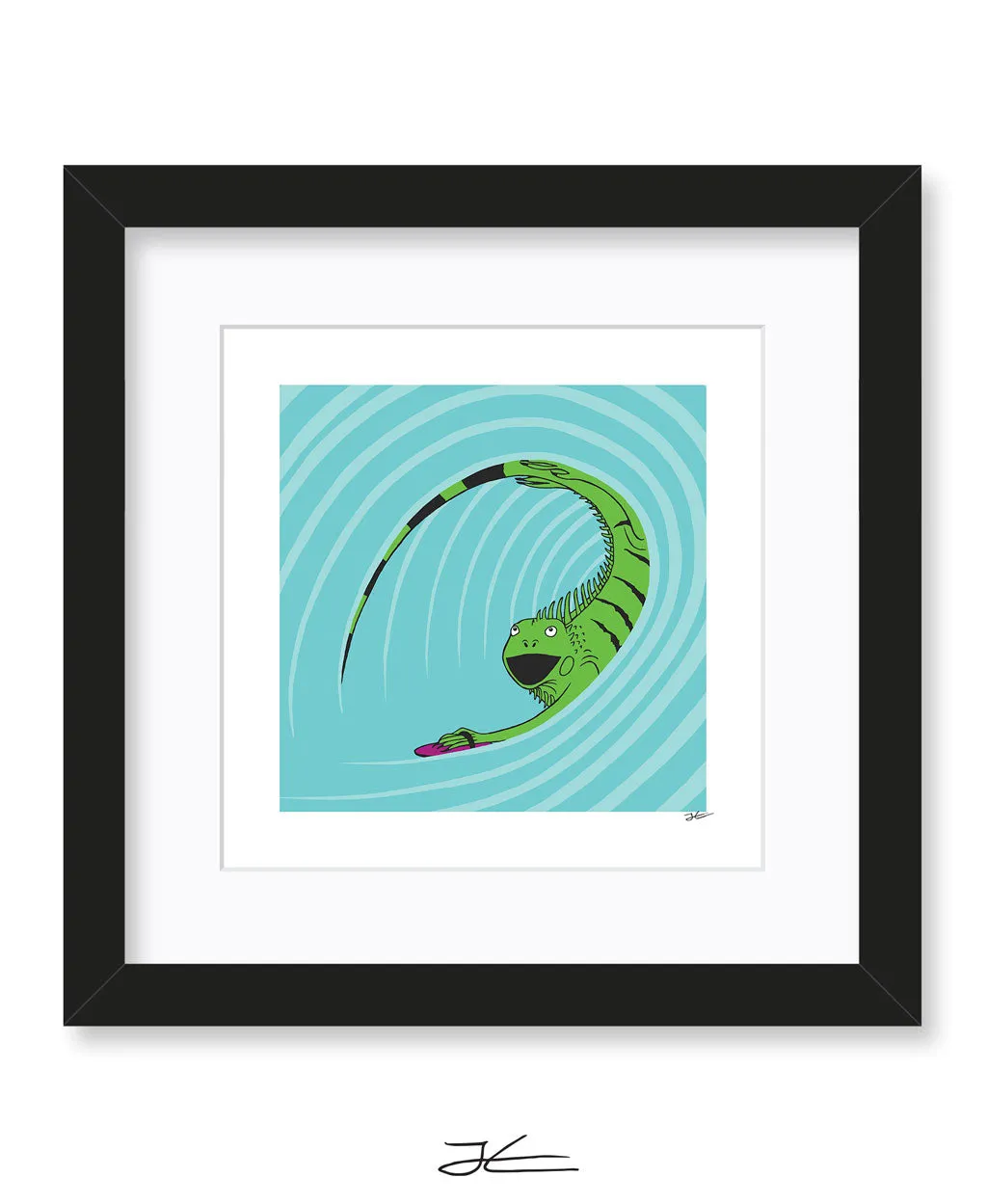 Surfing Iguana - Print/ Framed Print