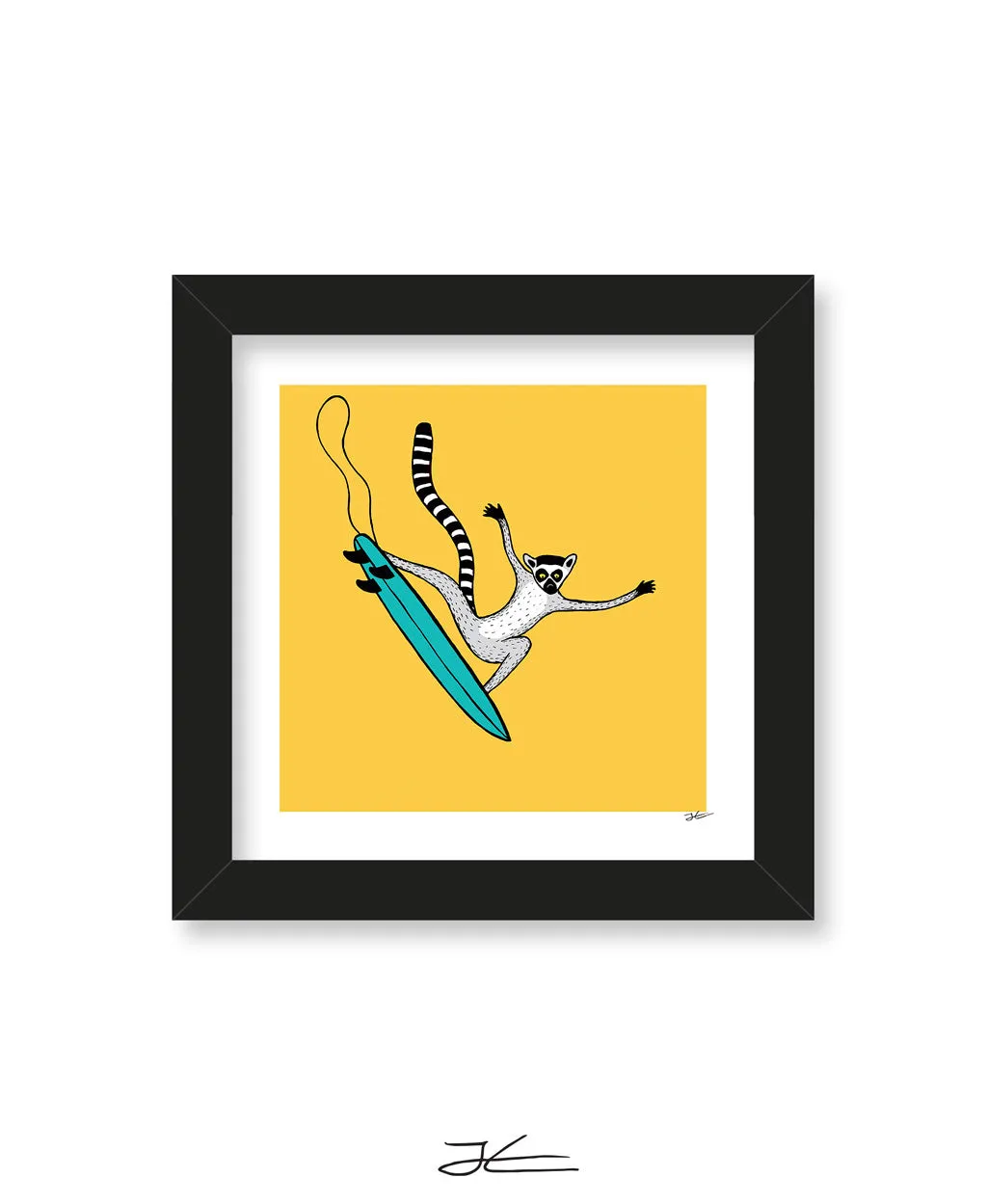 Surfing Lemur - Print/ Framed Print