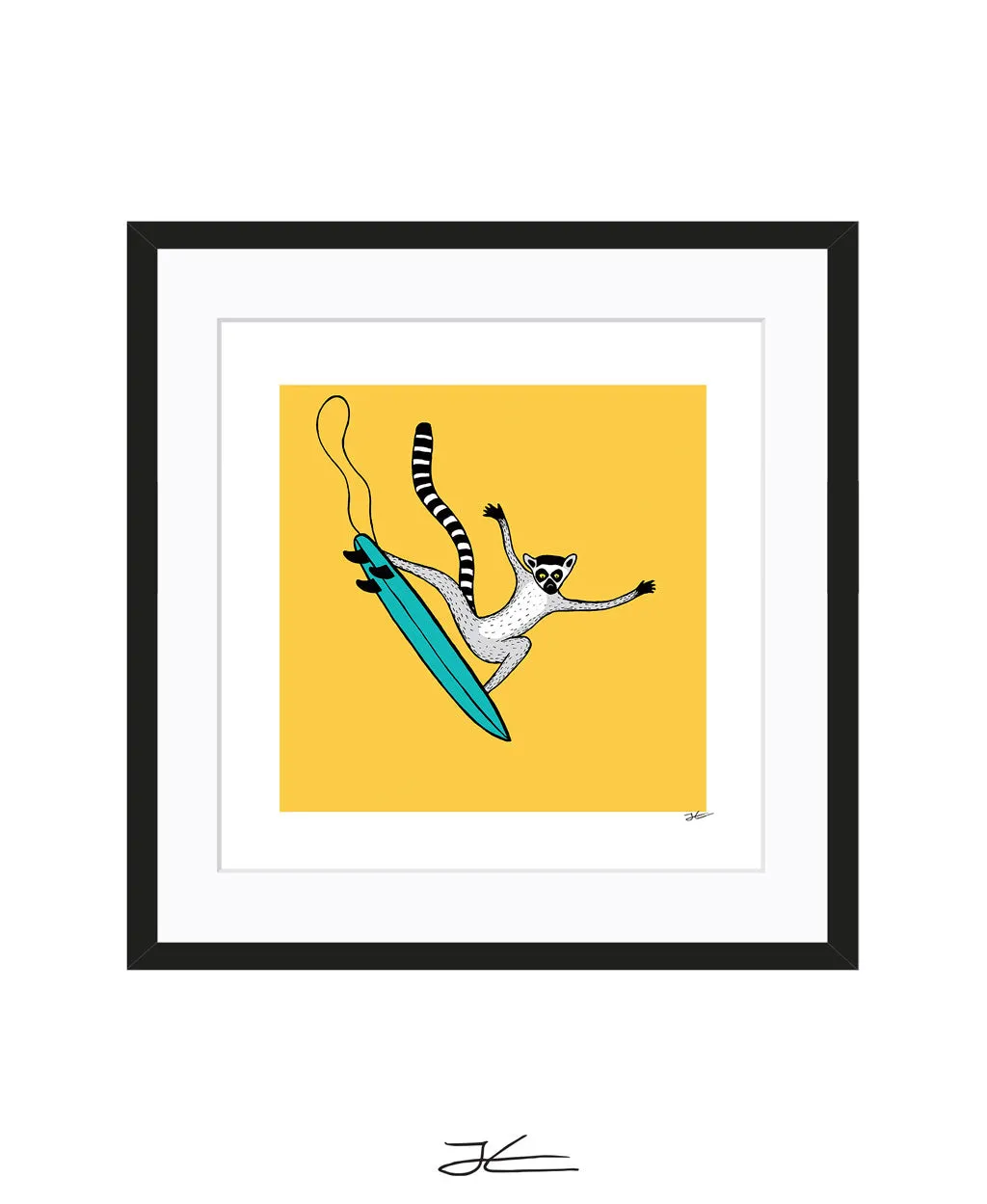 Surfing Lemur - Print/ Framed Print