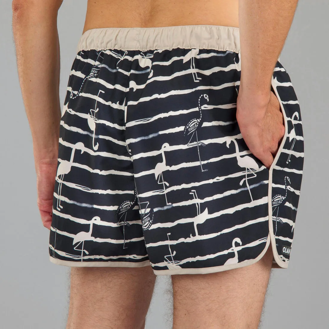 Surfing Short Boardshorts 100 - SUNSTRIPE