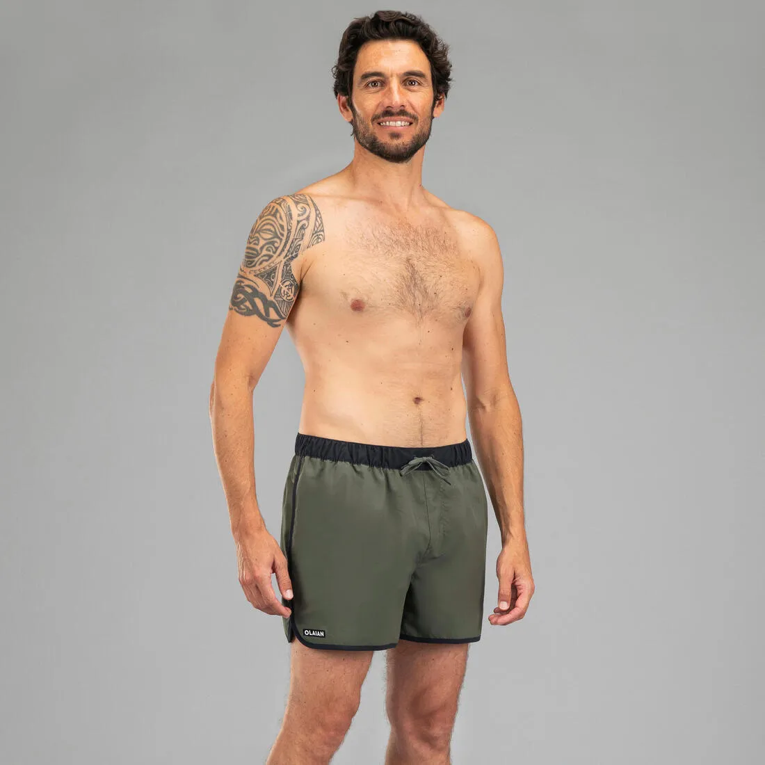 Surfing Short Boardshorts 100 - SUNSTRIPE