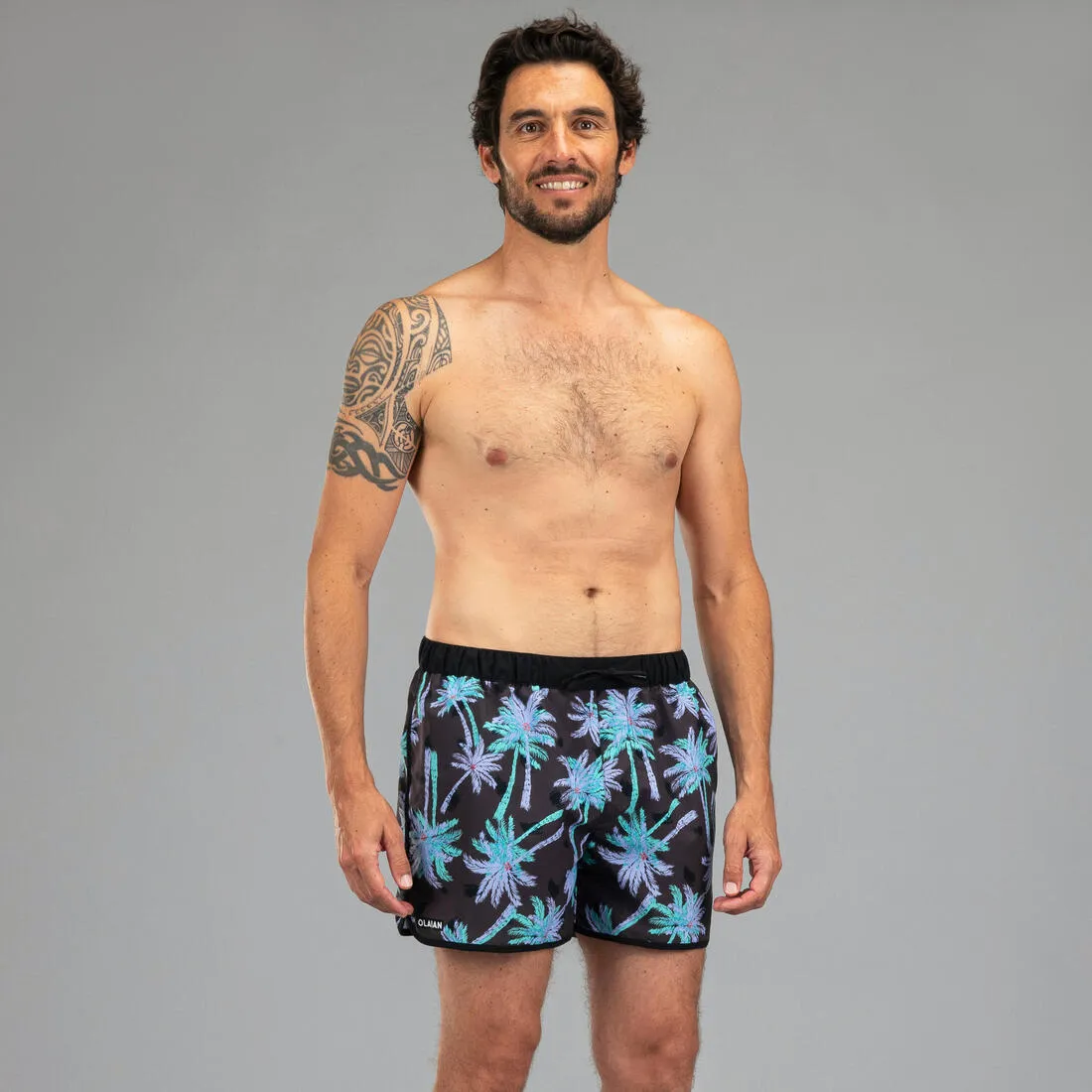 Surfing Short Boardshorts 100 - SUNSTRIPE
