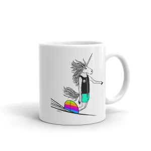 Surfing Unicorn Ceramic Mug