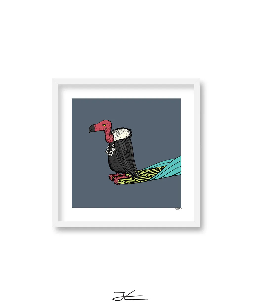Surfing Vulture - Print/ Framed Print