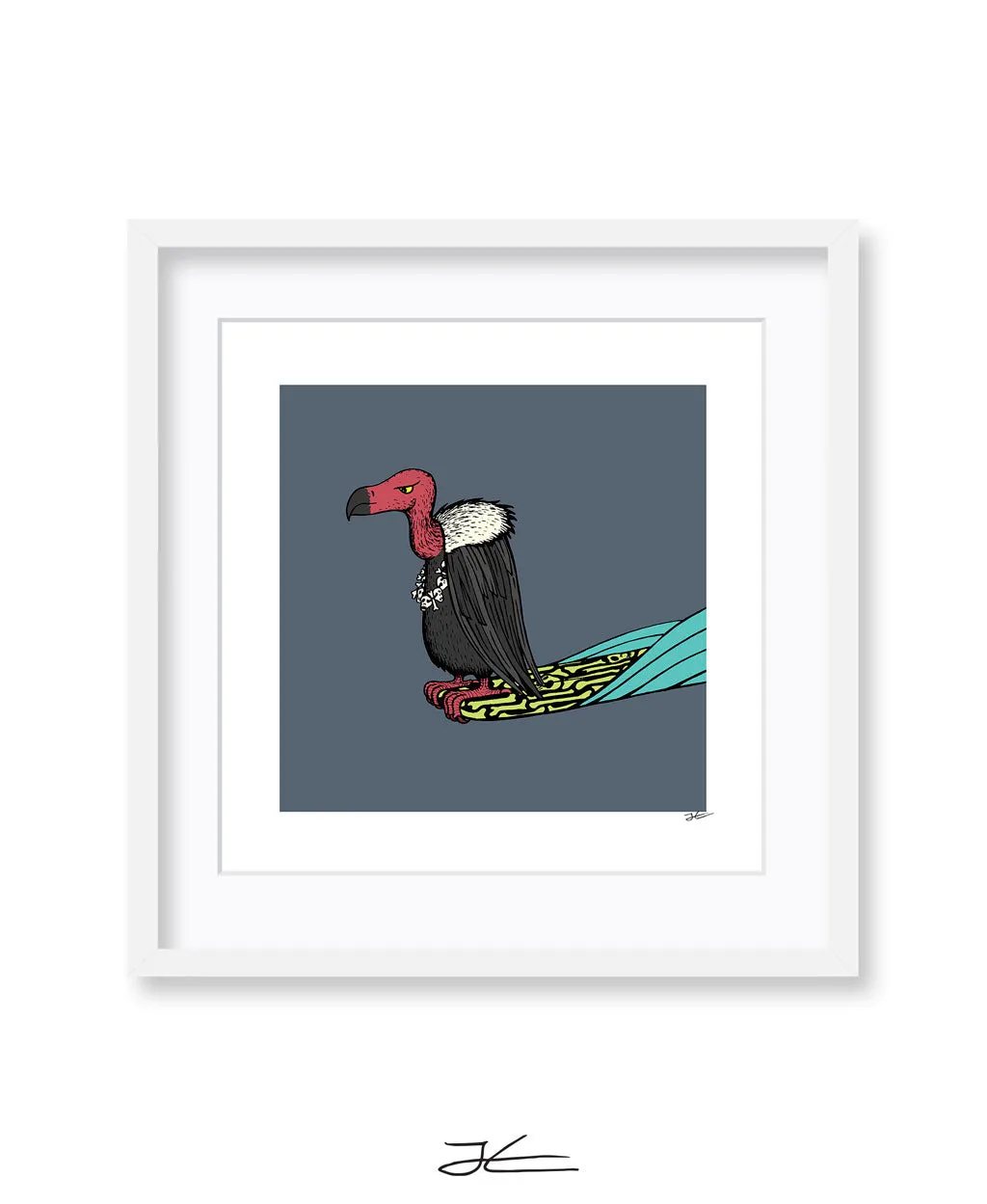 Surfing Vulture - Print/ Framed Print