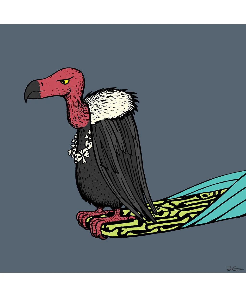 Surfing Vulture - Print/ Framed Print
