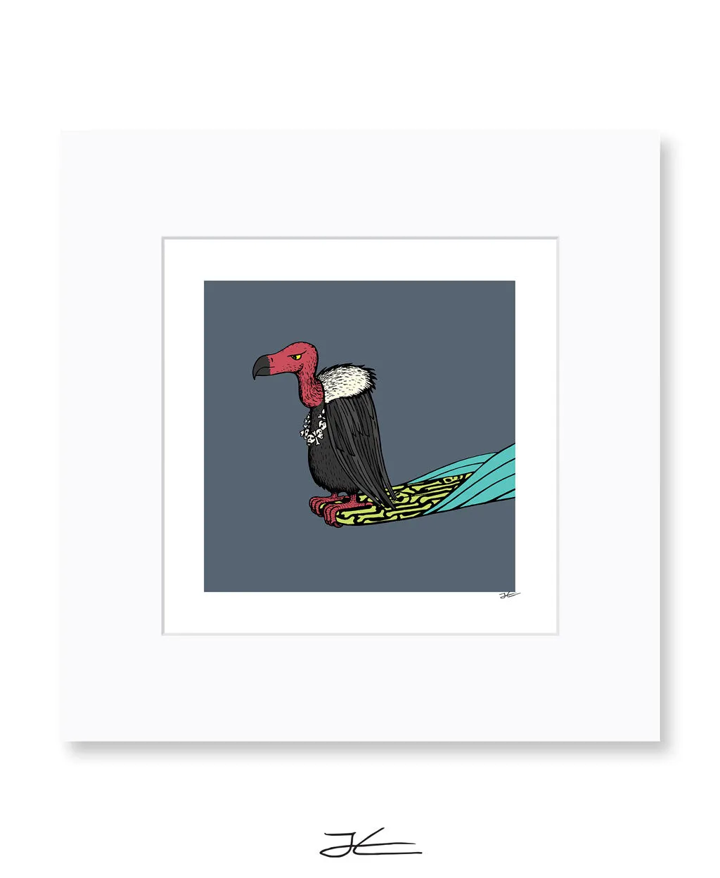 Surfing Vulture - Print/ Framed Print