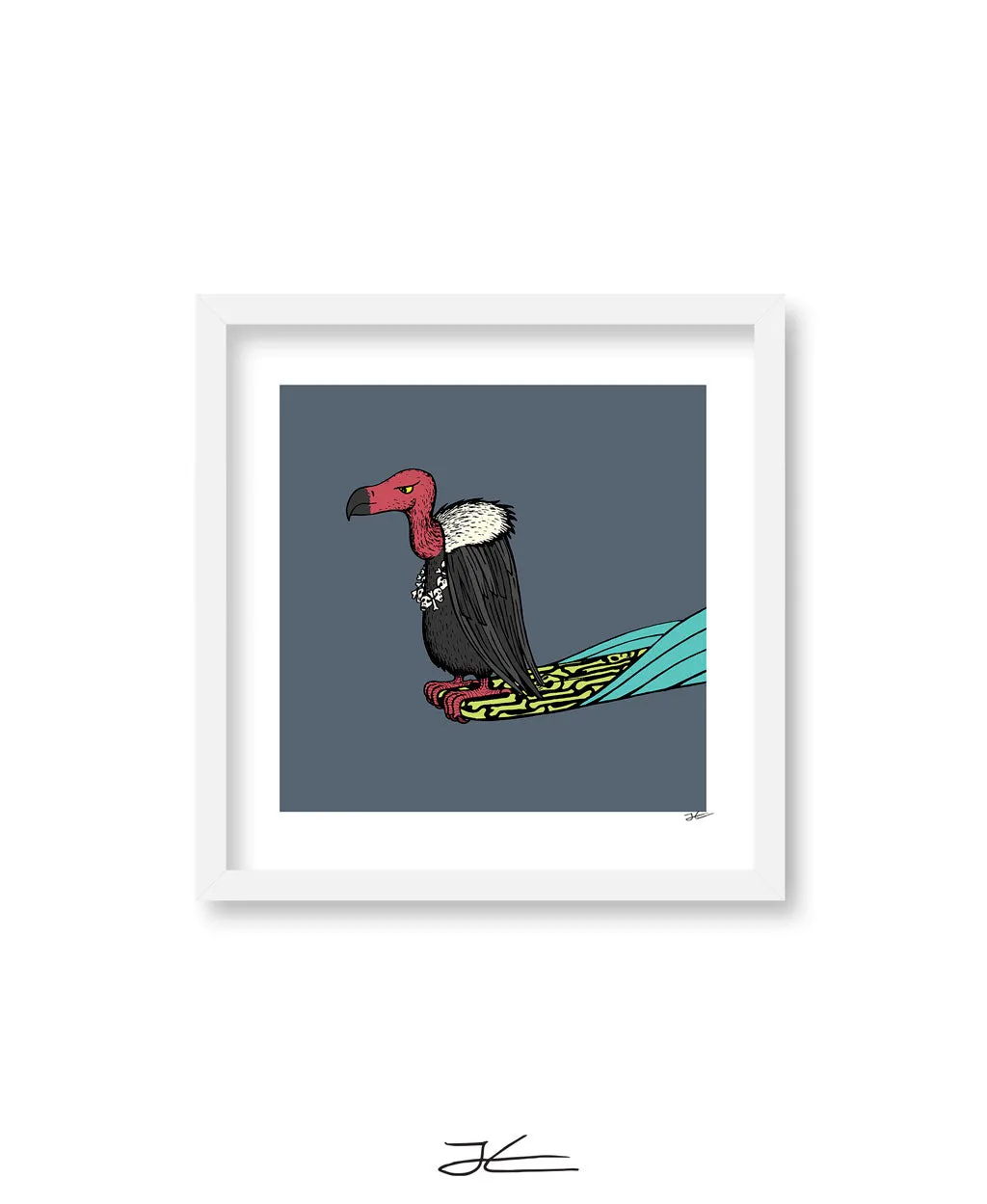 Surfing Vulture - Print/ Framed Print