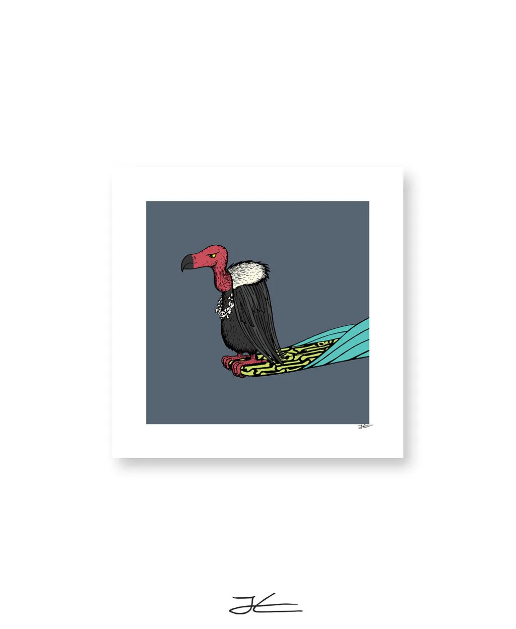 Surfing Vulture - Print/ Framed Print
