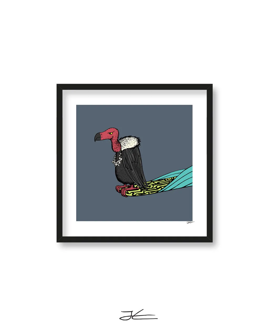 Surfing Vulture - Print/ Framed Print