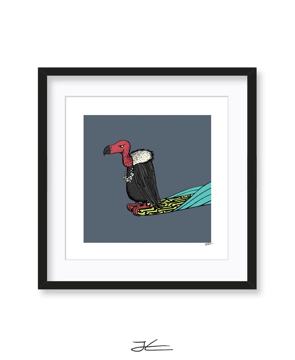 Surfing Vulture - Print/ Framed Print